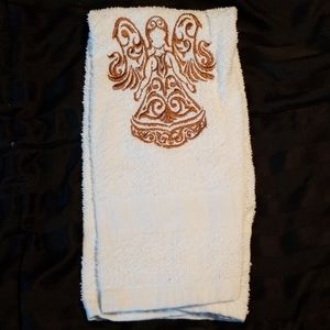 Embroidered angel hand towel